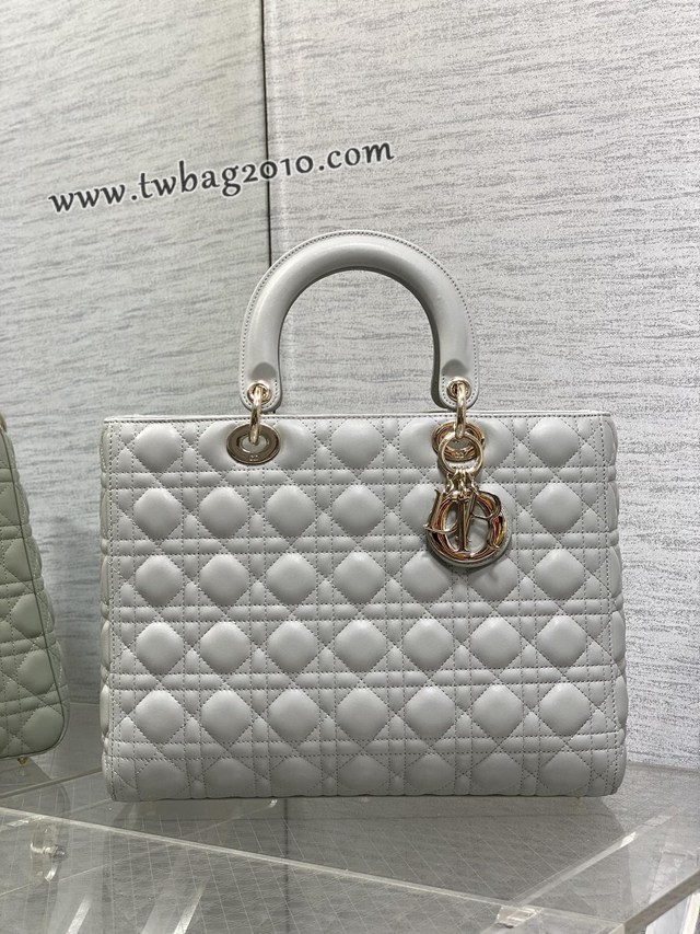 Dior专柜新款迪奥顶级原单Lady最新翻盖羊皮七格手提女包 djfk1111